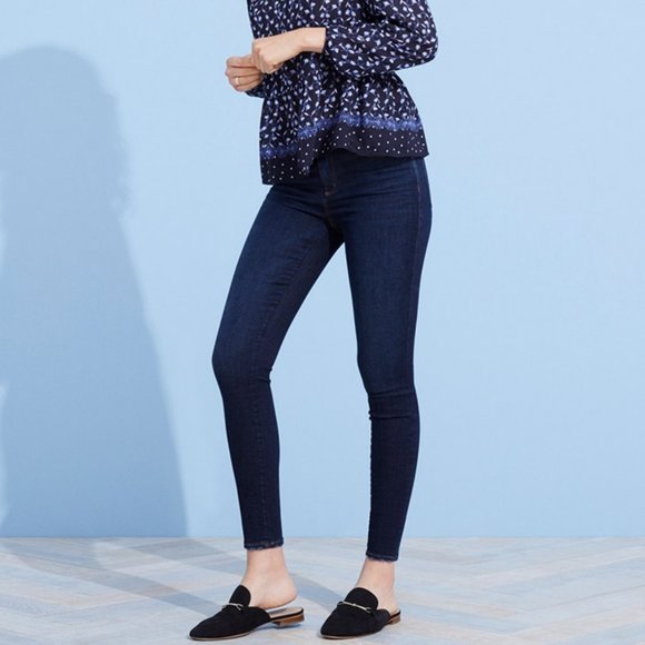 LOFT Denim - Loft Ann Taylor Trouser Jeans Legging Ankle Stretch Blue 12